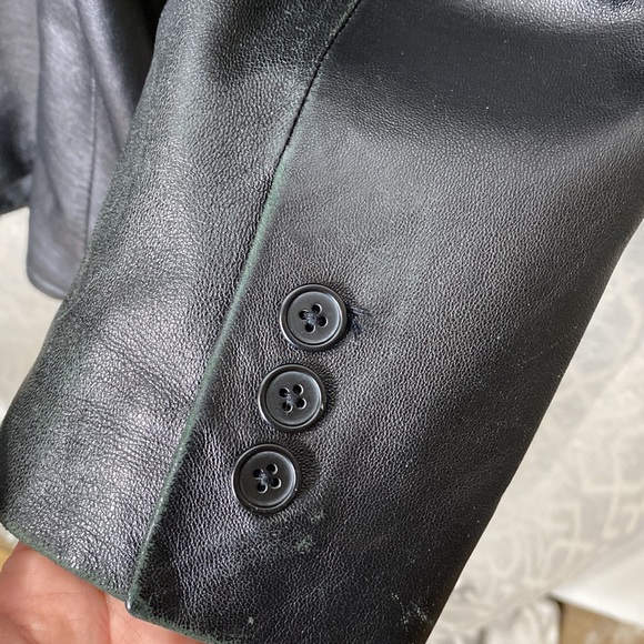Weathered Leather Jacket 46L Men’s Blazer Cut - Picture 3 of 6